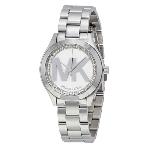 michael kors damenuhr slim runray|michael kors silver runway.